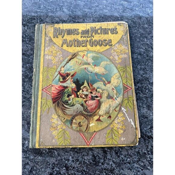 Antique Book Rhymes And Pictures From Mother Goose 1900’s Hurst & Company - Picture 1 of 14